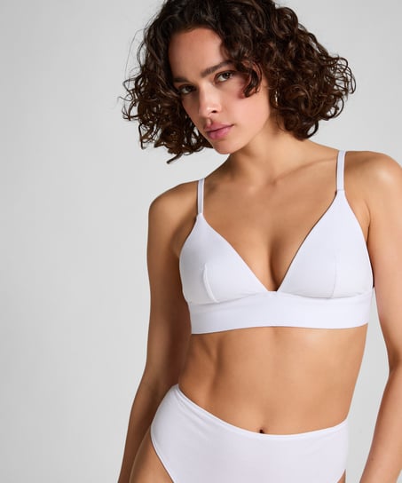 Brassière en coton, Blanc