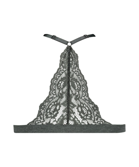 Voorgevormde triangle bralette Chloe Katoen, Grijs
