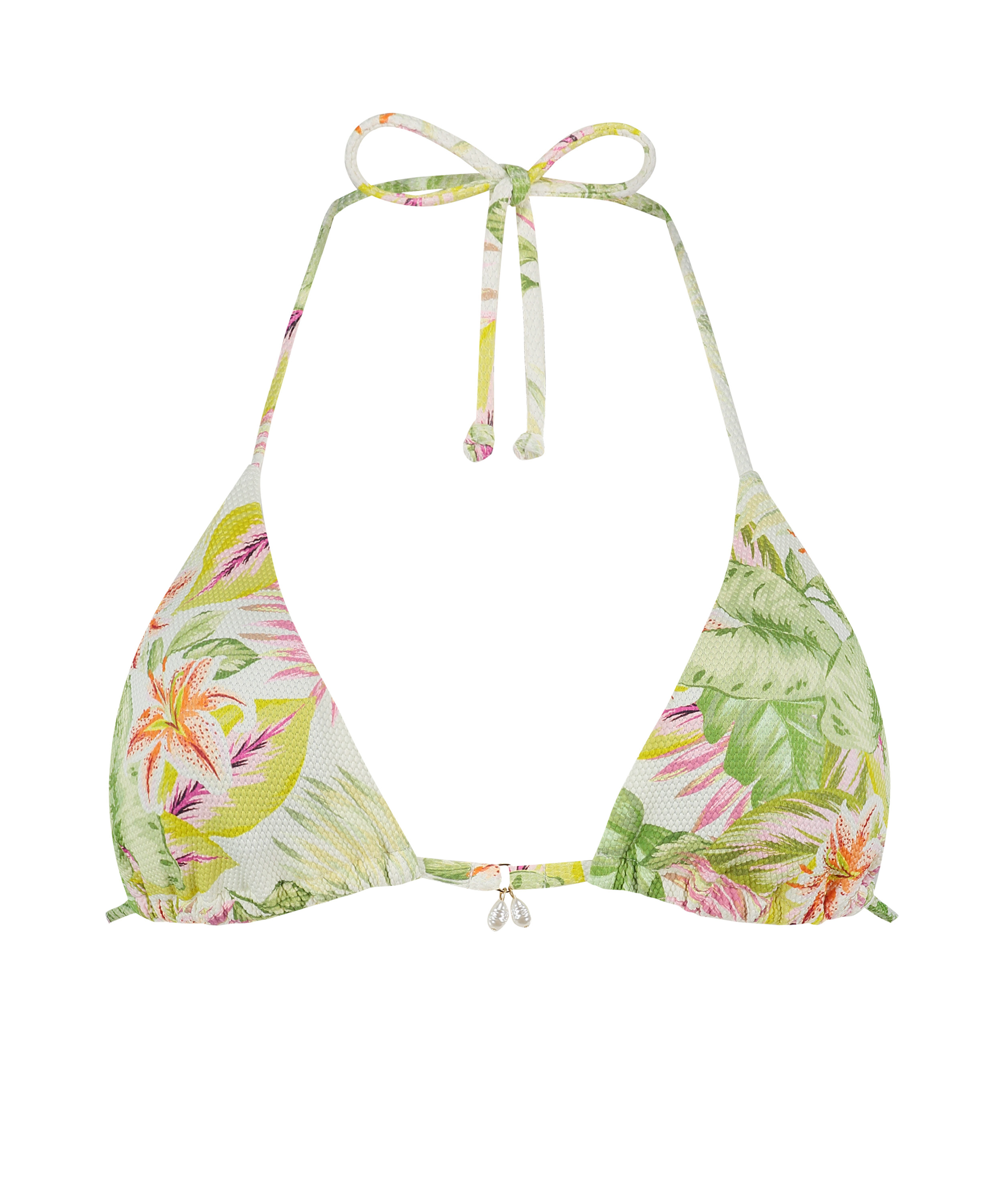 Haut de bikini triangle Tropics, Blanc, main