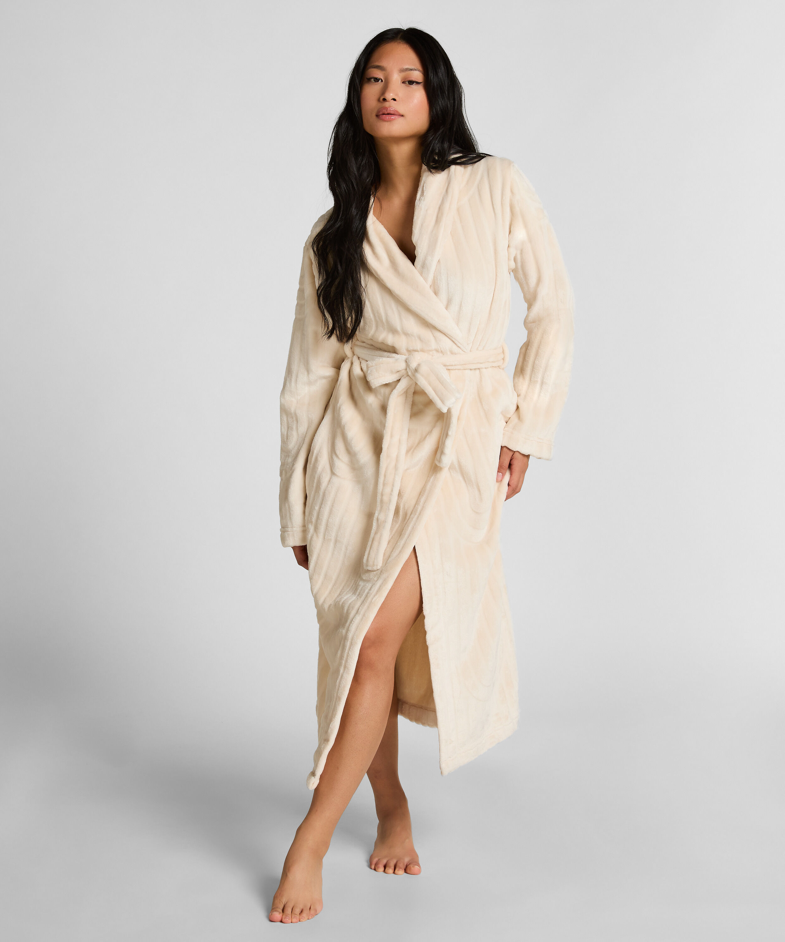 Badjas Fleece, Wit