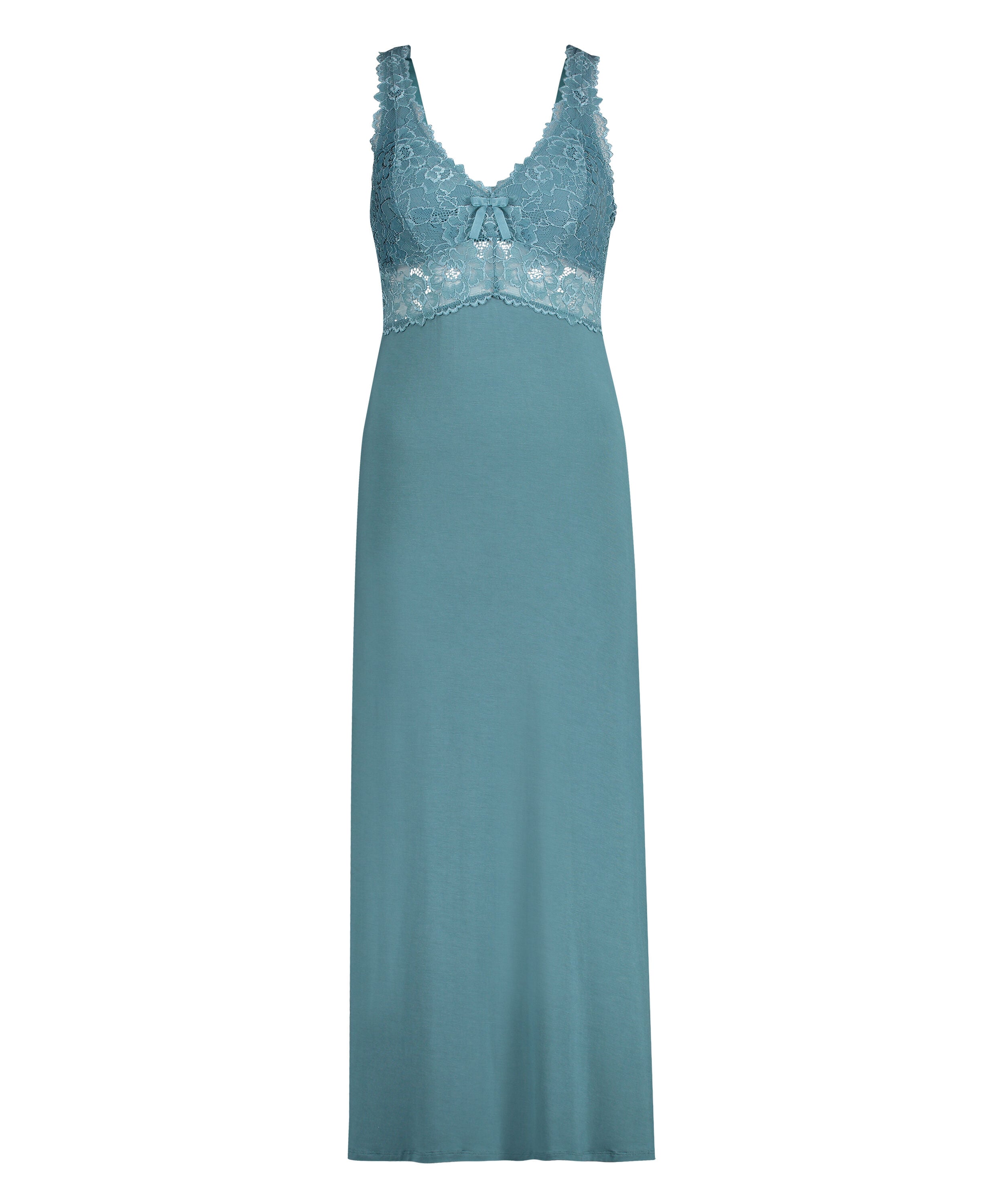 Nuisette Nora dentelle longue, Vert