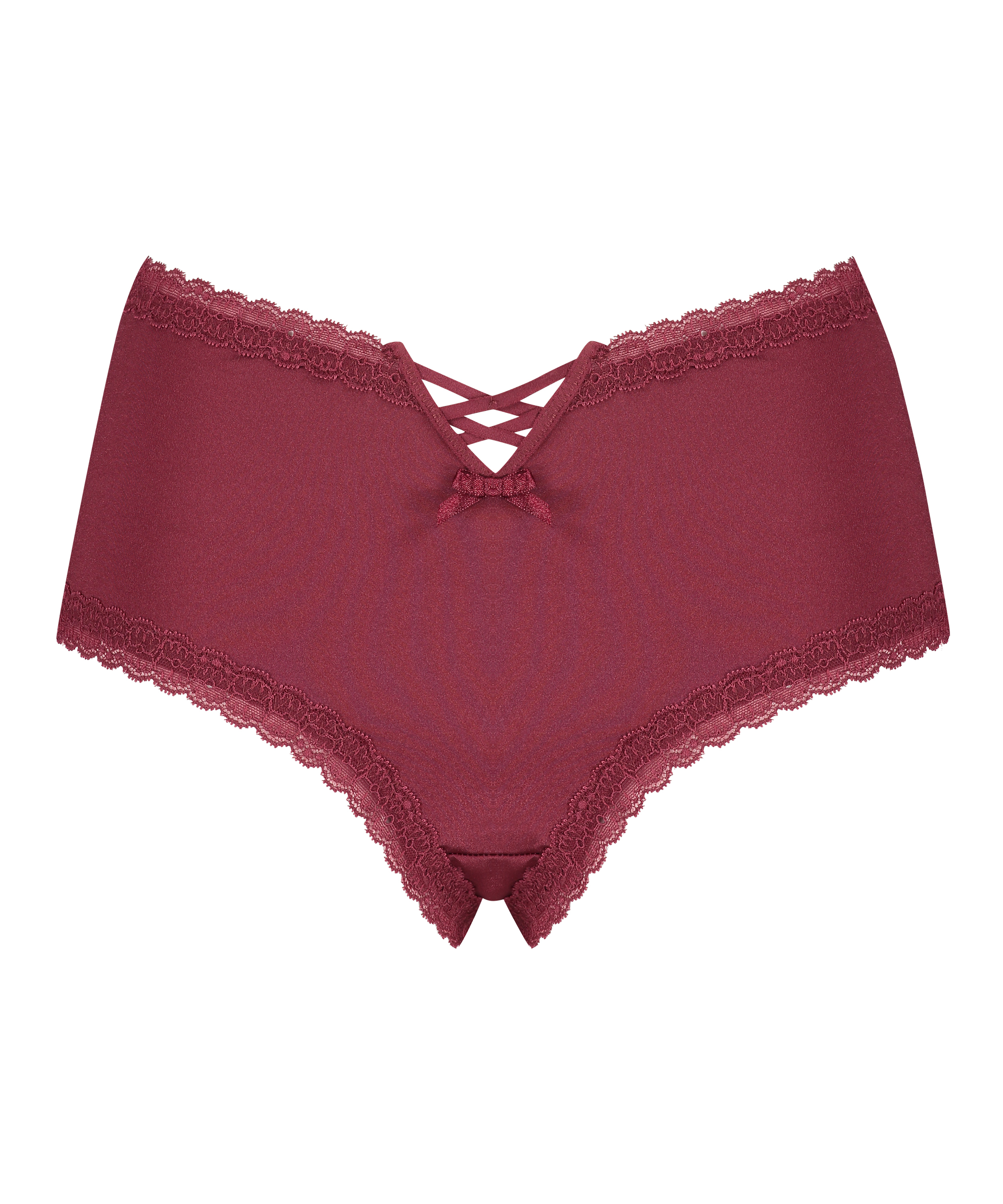 Slip brésilien en forme de V Vixen Curvy, Rouge, main
