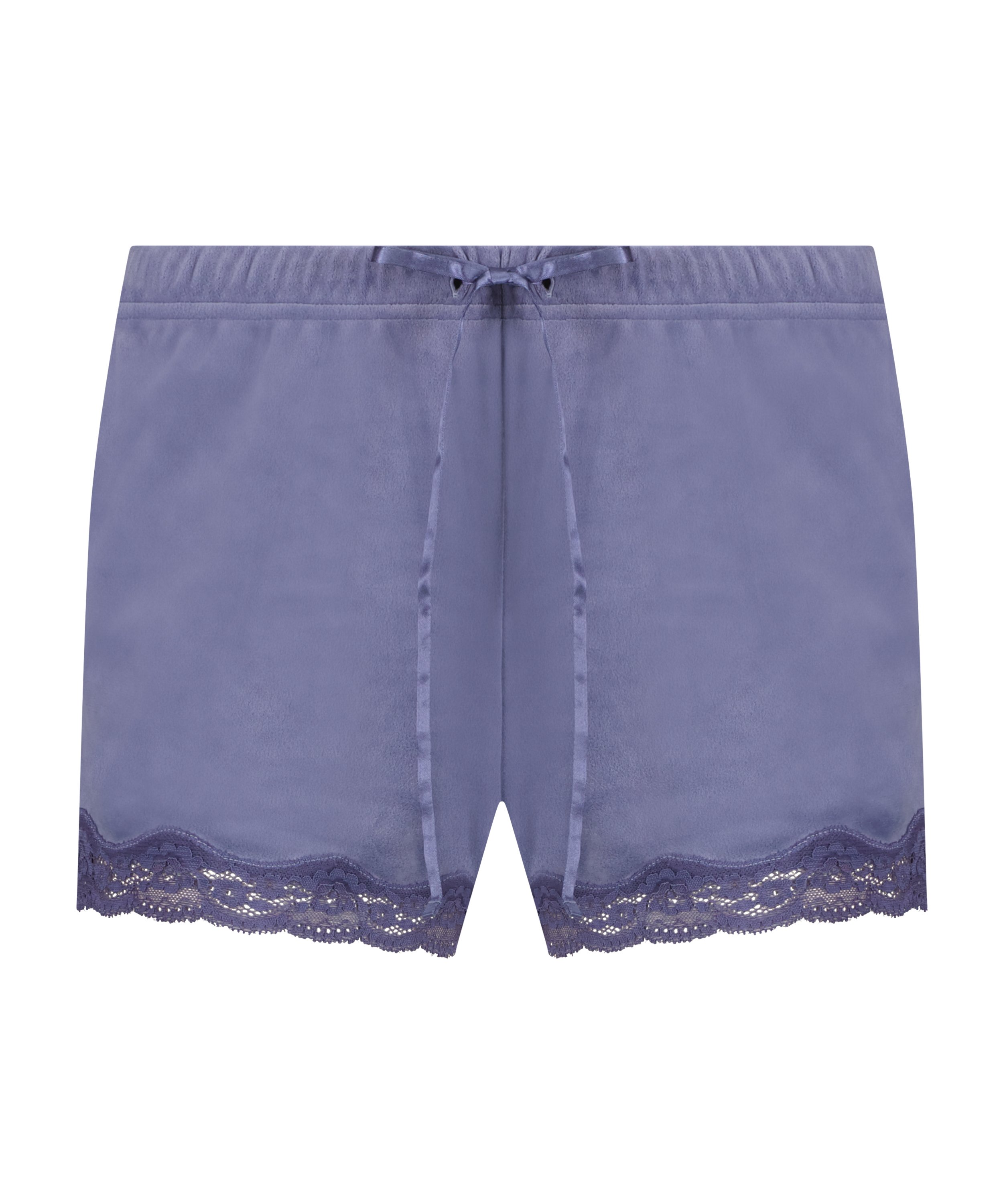 Short velours dentelle, Pourpre, main