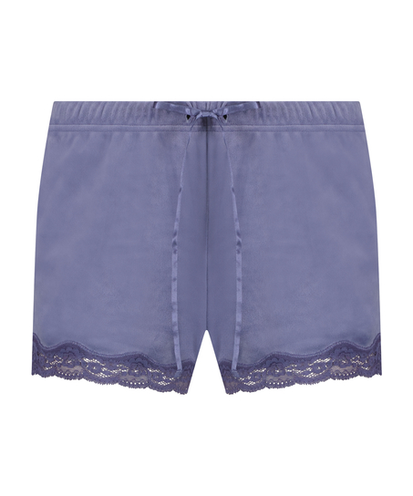 Short velours dentelle, Pourpre