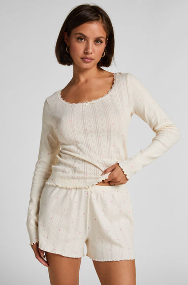 Hunkemöller Pointelle Pyjama Top Wit