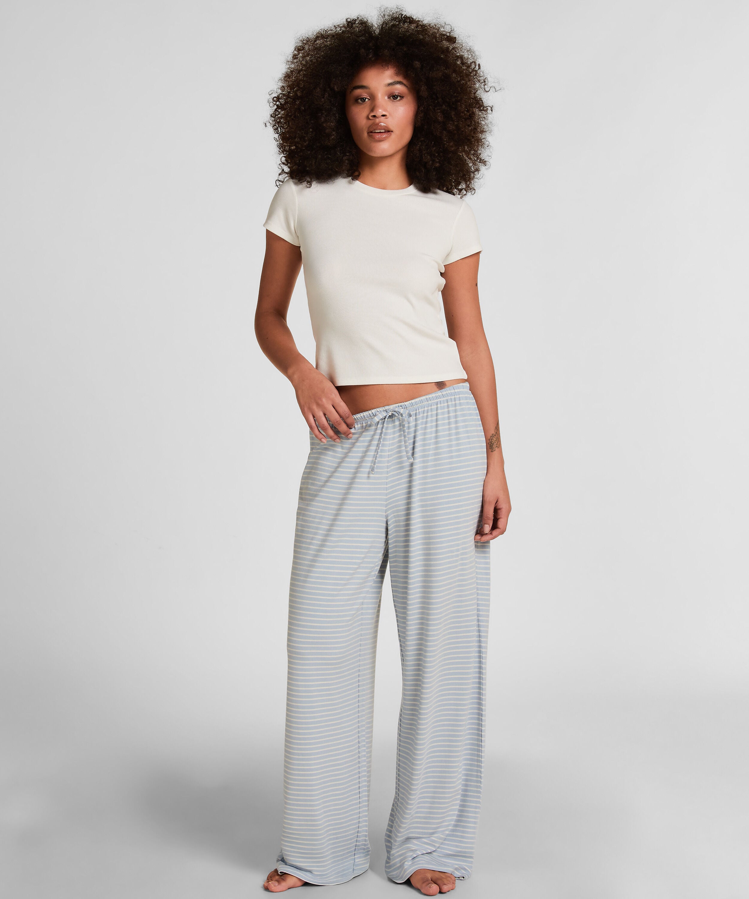 Jersey Pyjama Broek, Blauw