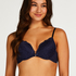 Soutien-gorge &agrave; armatures pr&eacute;form&eacute; push-up Marine, Bleu