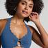 Halter Bikinitop, Blauw