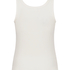 Geribde singlet van geborstelde jersey, Wit