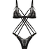 Body Private ouvert Elouise, Noir