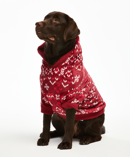 Fleece honden onesie, Rood