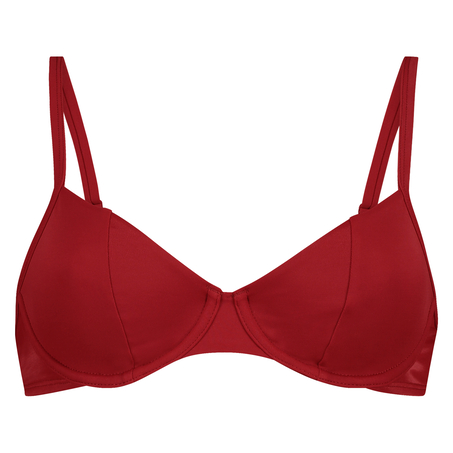 Haut de bikini &agrave; armatures non-pr&eacute;form&eacute; Pagoda, Rouge