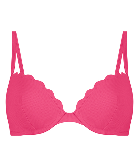Voorgevormde beugel bikinitop Scallop, Roze