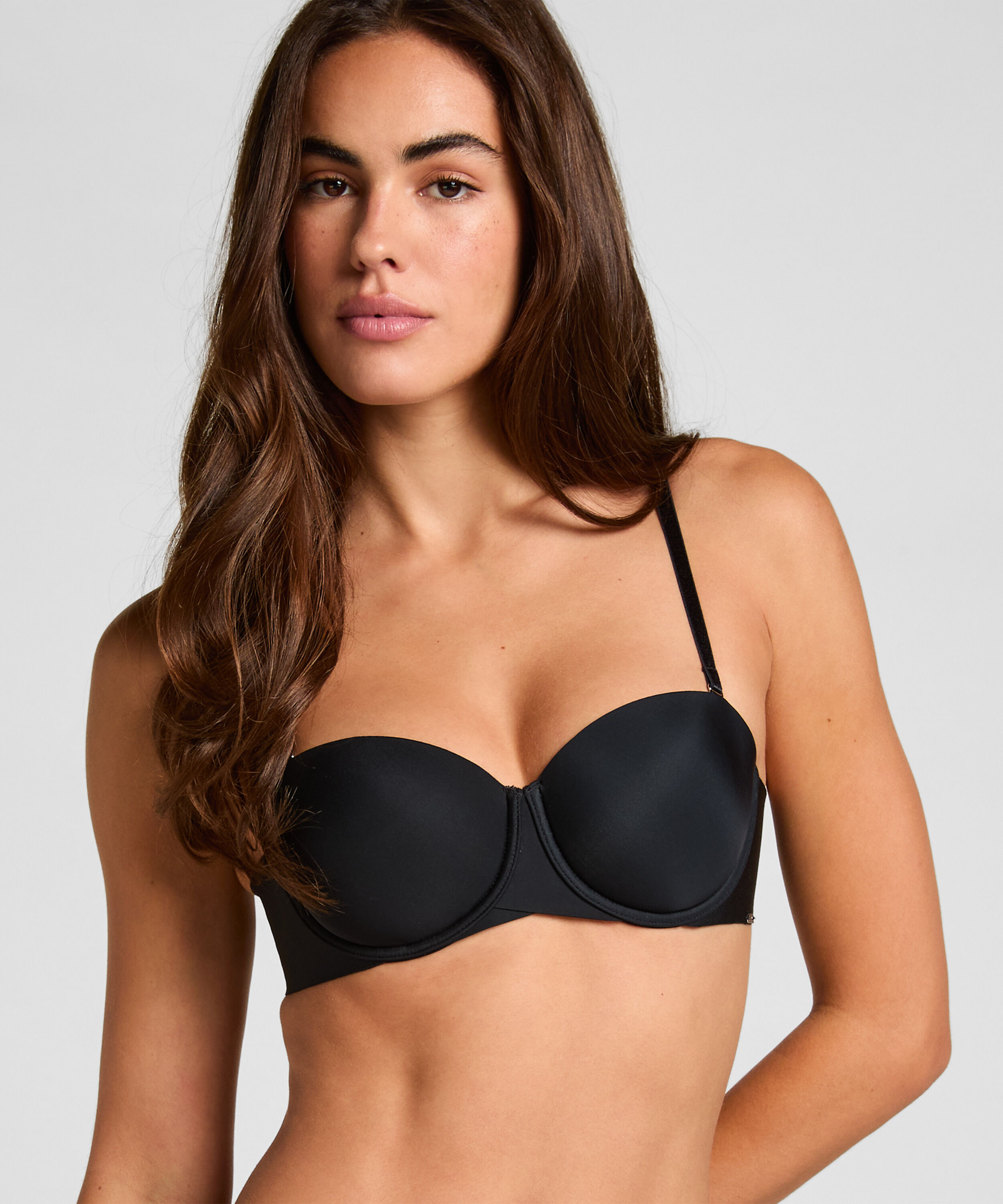 Voorgevormde strapless beugel bh Jane, Zwart