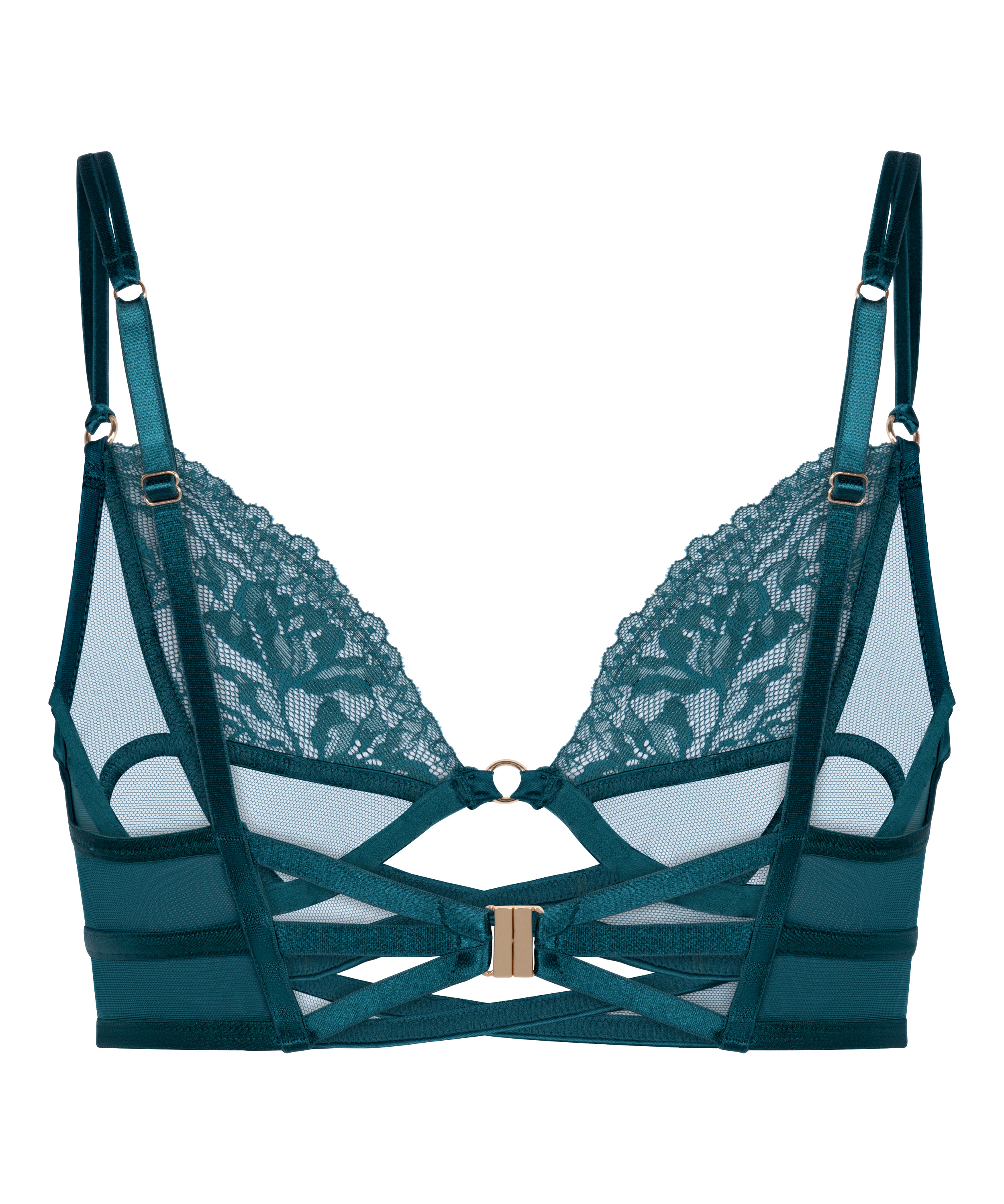 Soutien-Gorge Longline Amel &agrave; Armatures Sans Rembourrage, Bleu, main