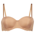 Soutien-gorge &agrave; armatures pr&eacute;form&eacute; sans bretelles Angie, Beige