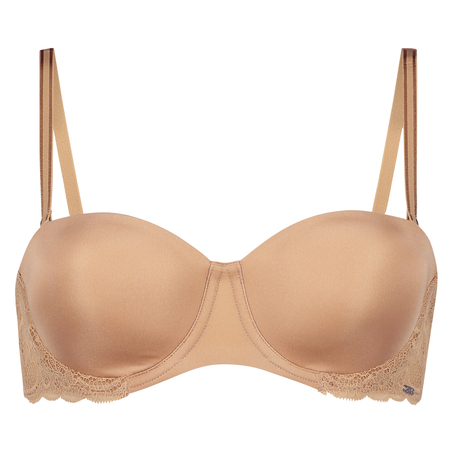Soutien-gorge &agrave; armatures pr&eacute;form&eacute; sans bretelles Angie, Beige