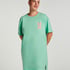Chemise de nuit col rond, Vert