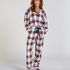 Petite pyjamabroek Flanel, Wit