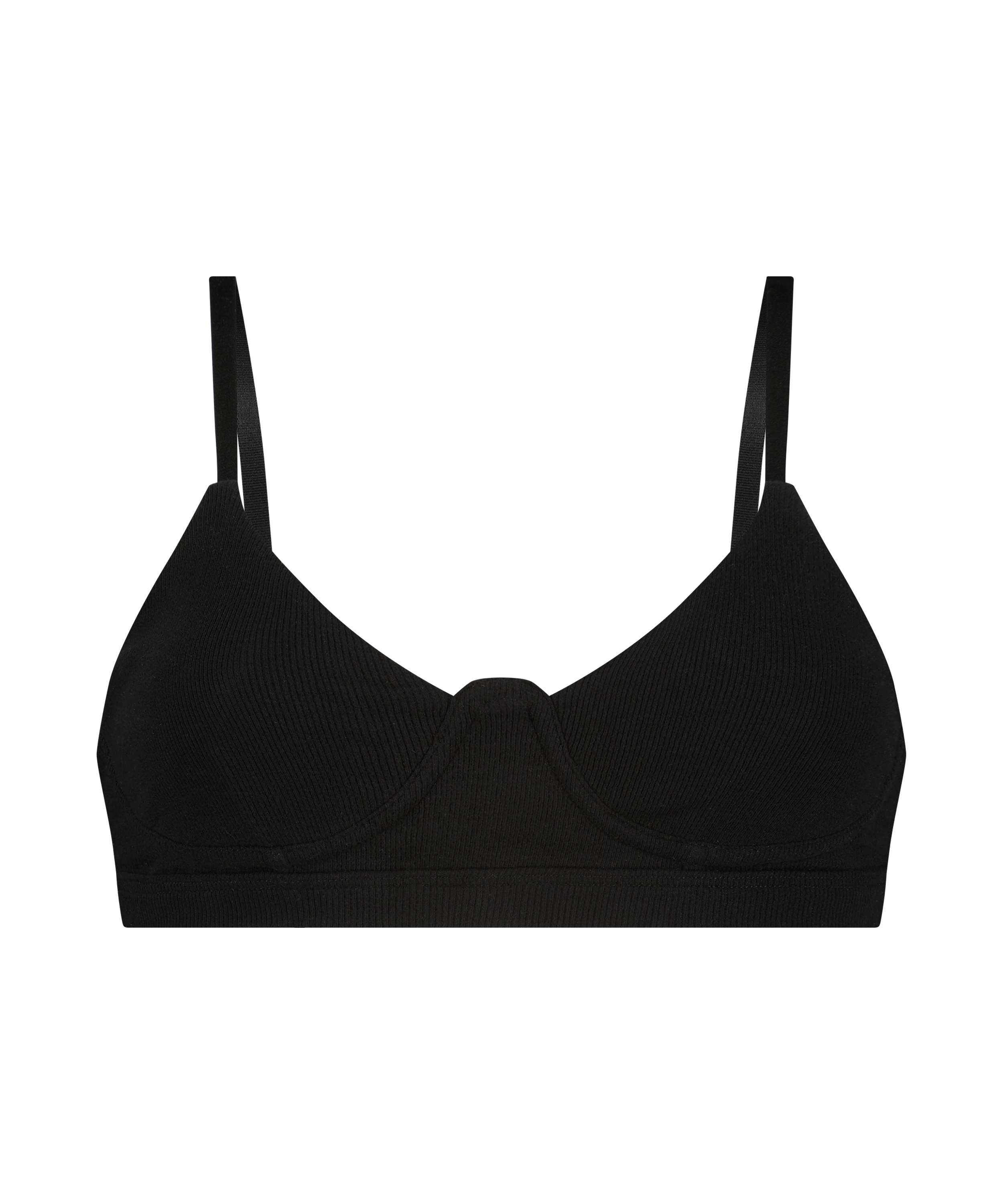 Bralette Rib Baddie, Zwart, main