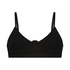 Bralette Rib Baddie, Zwart