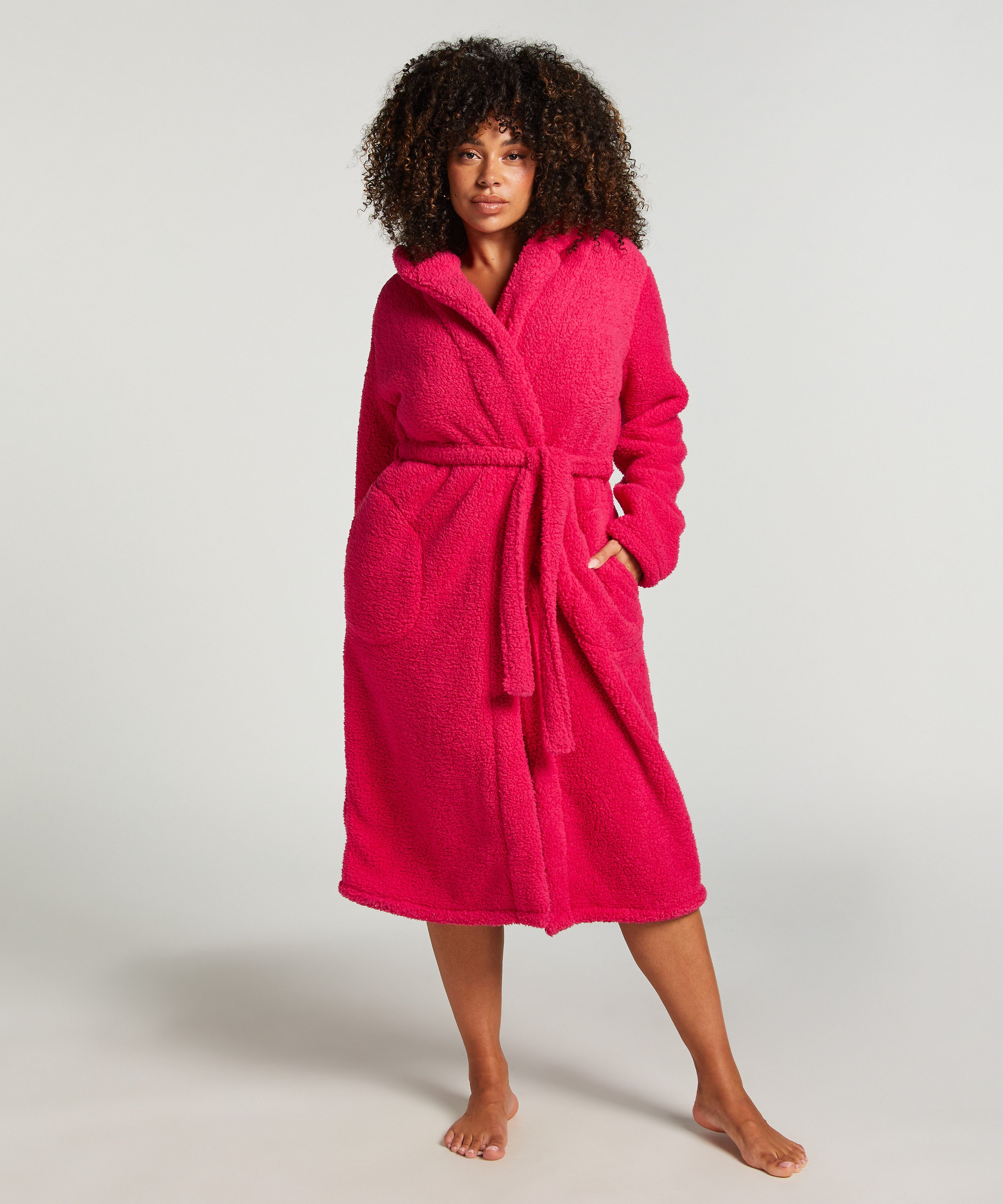 Badjas Fleece, Roze, main