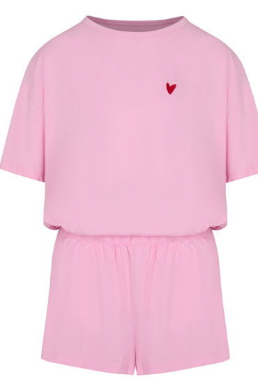 Hunkemöller Pyjamaset Katoen Roze