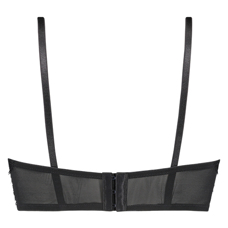 Voorgevormde longline beugel bh Valentina, Zwart