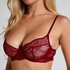 Soutien-gorge non-rembourr&eacute; &agrave; armatures Isabelle, Rouge