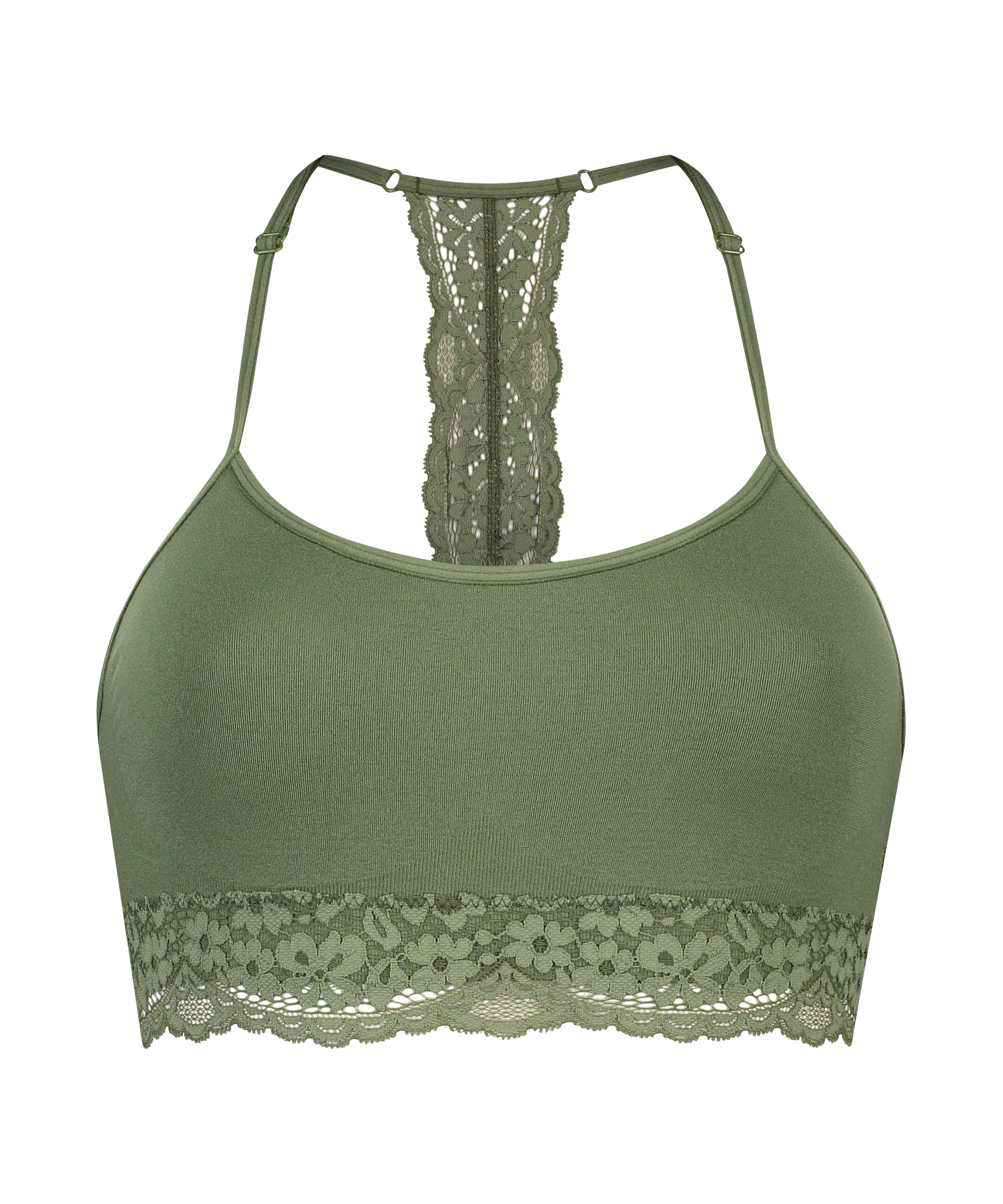 Brassi&egrave;re sans couture Marine, Vert, main