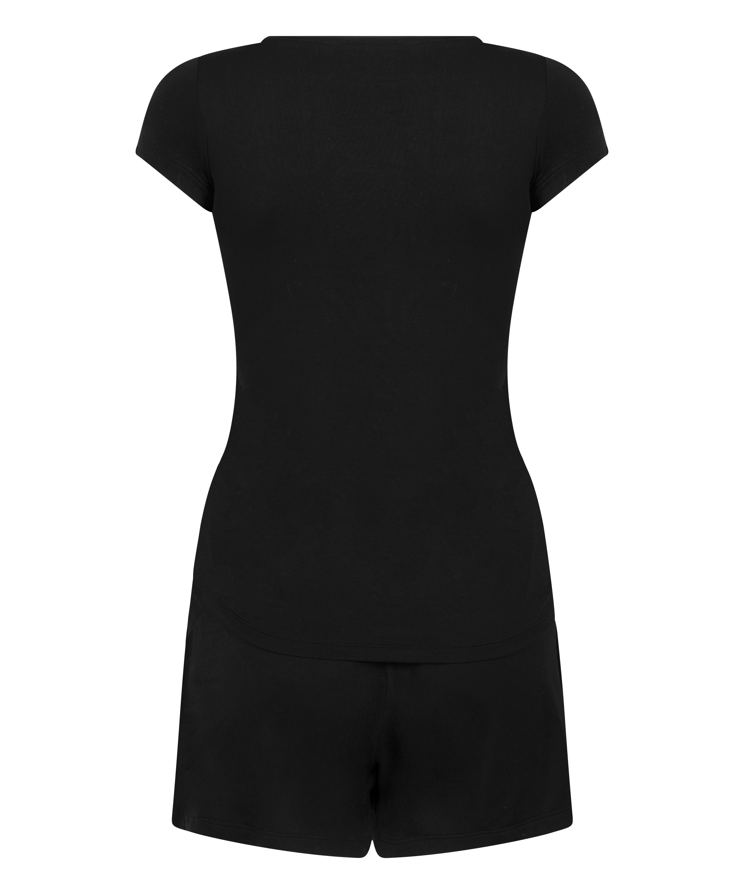 Jersey pyjamaset, Zwart, main