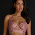 Soutien-gorge &agrave; armatures non-pr&eacute;form&eacute; longline Roxanne, Rose