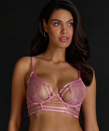 Soutien-gorge &agrave; armatures non-pr&eacute;form&eacute; longline Roxanne, Rose