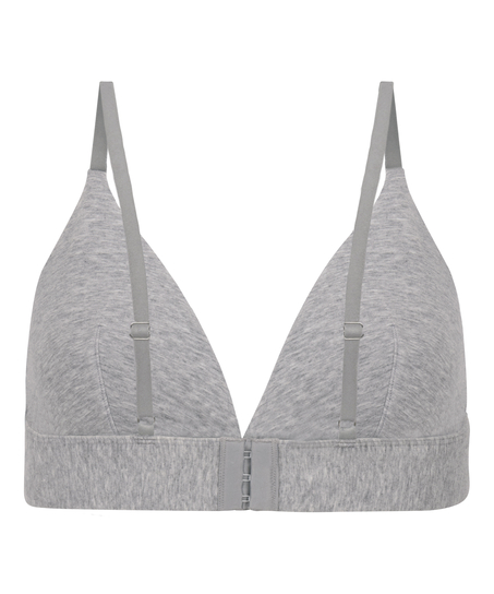 Katoenen bralette, Grijs