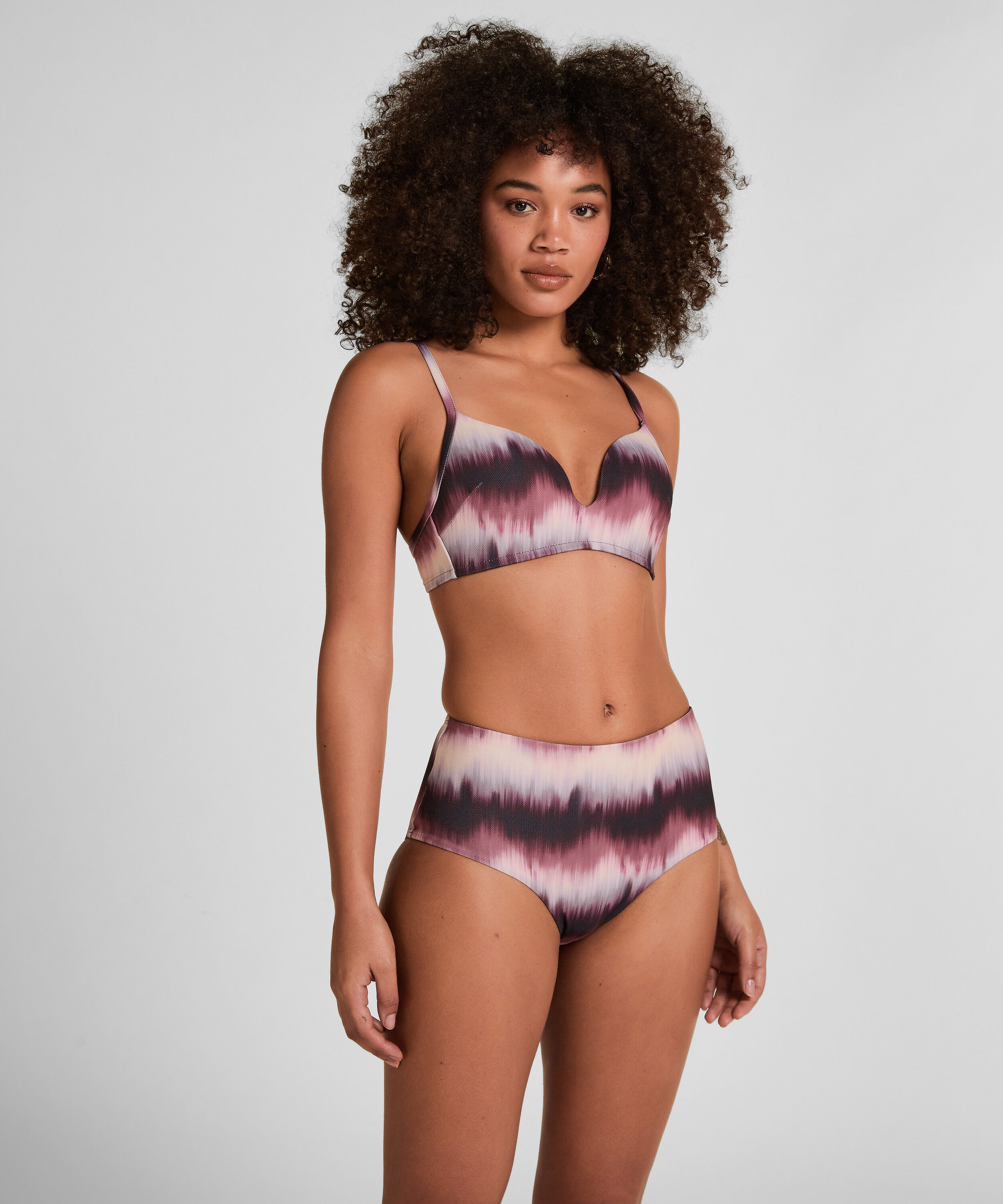 Bas de Bikini Taille Haute Mauritius, Pourpre