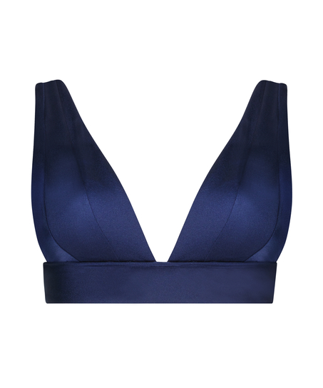 Triangel bikinitop Luxe, Blauw