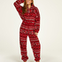 Onesie en flanelle et polaire Fairisle, Rouge