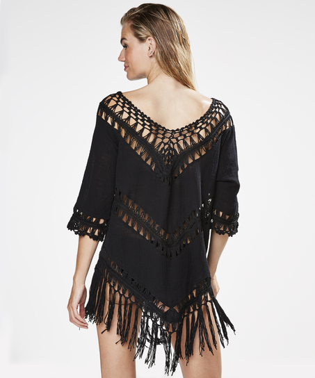 Fringe Tuniek, Zwart