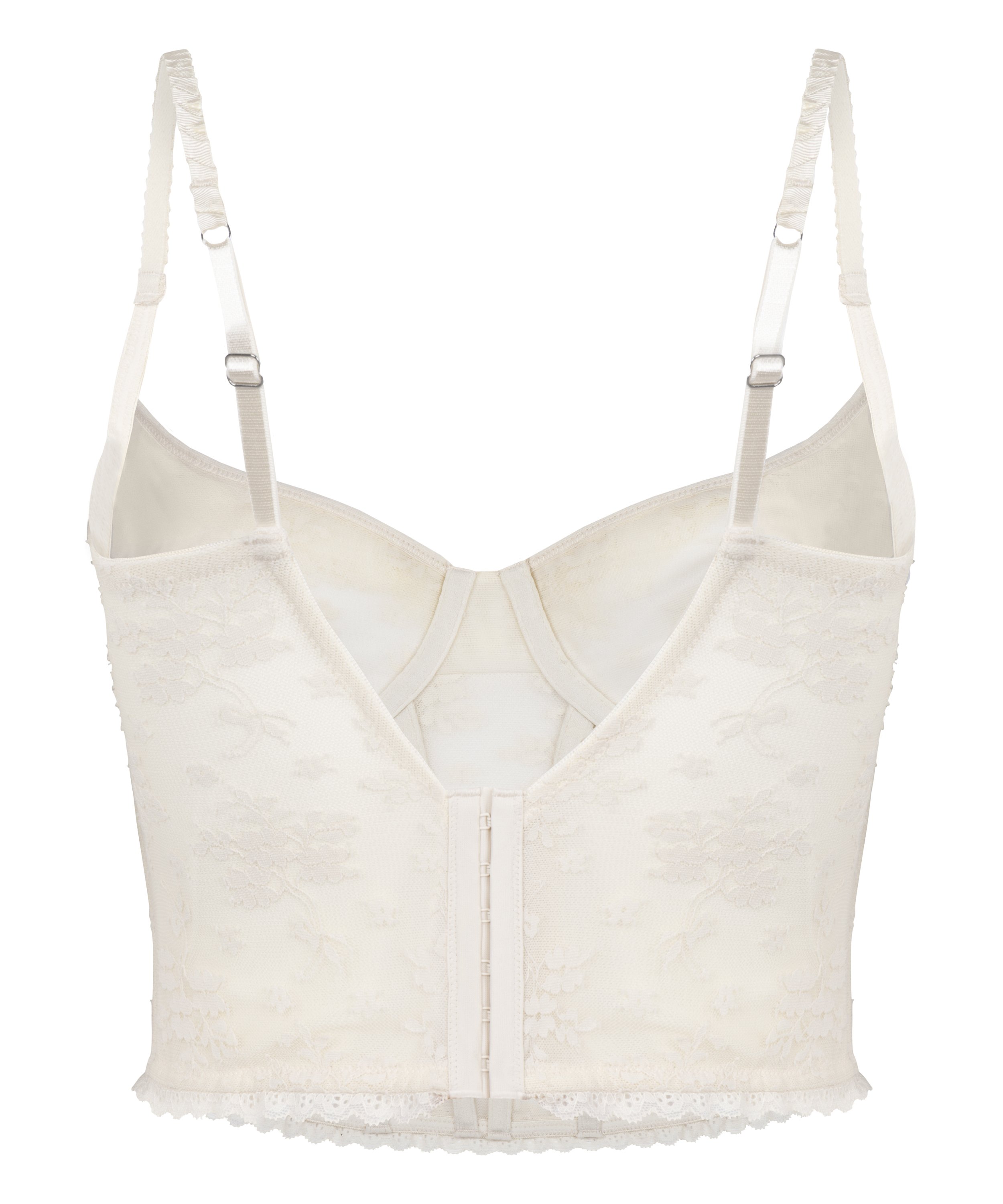 Soutien-gorge &agrave; armatures non rembourr&eacute; longline Darcy, Blanc, main