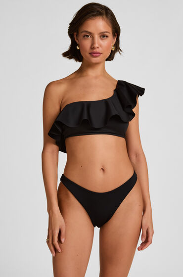 Hunkemöller Hoog Uitgesneden Bikinibroekje Malibu Zwart