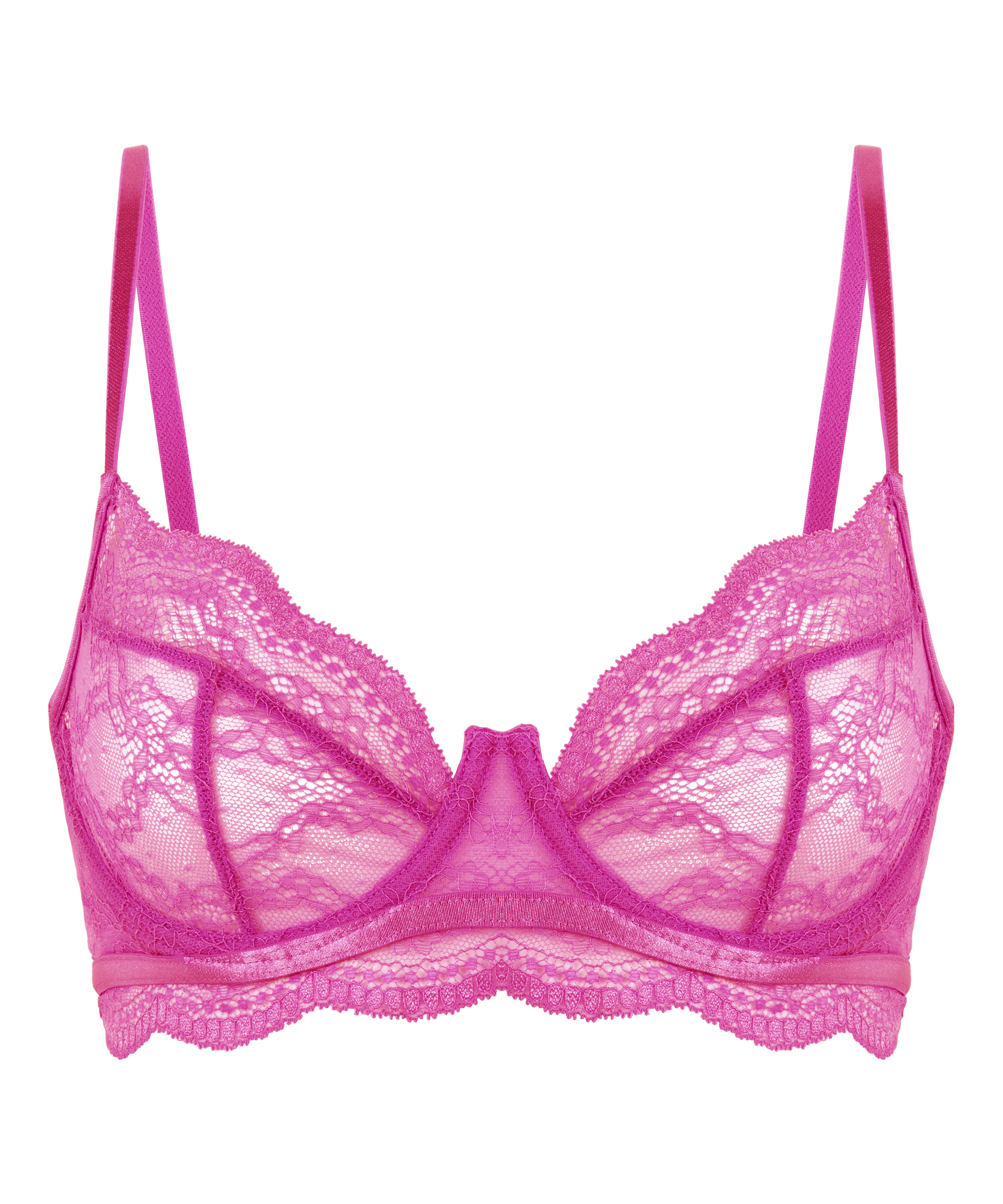 Soutien-gorge non-rembourr&eacute; &agrave; armatures Isabelle, Pourpre, main