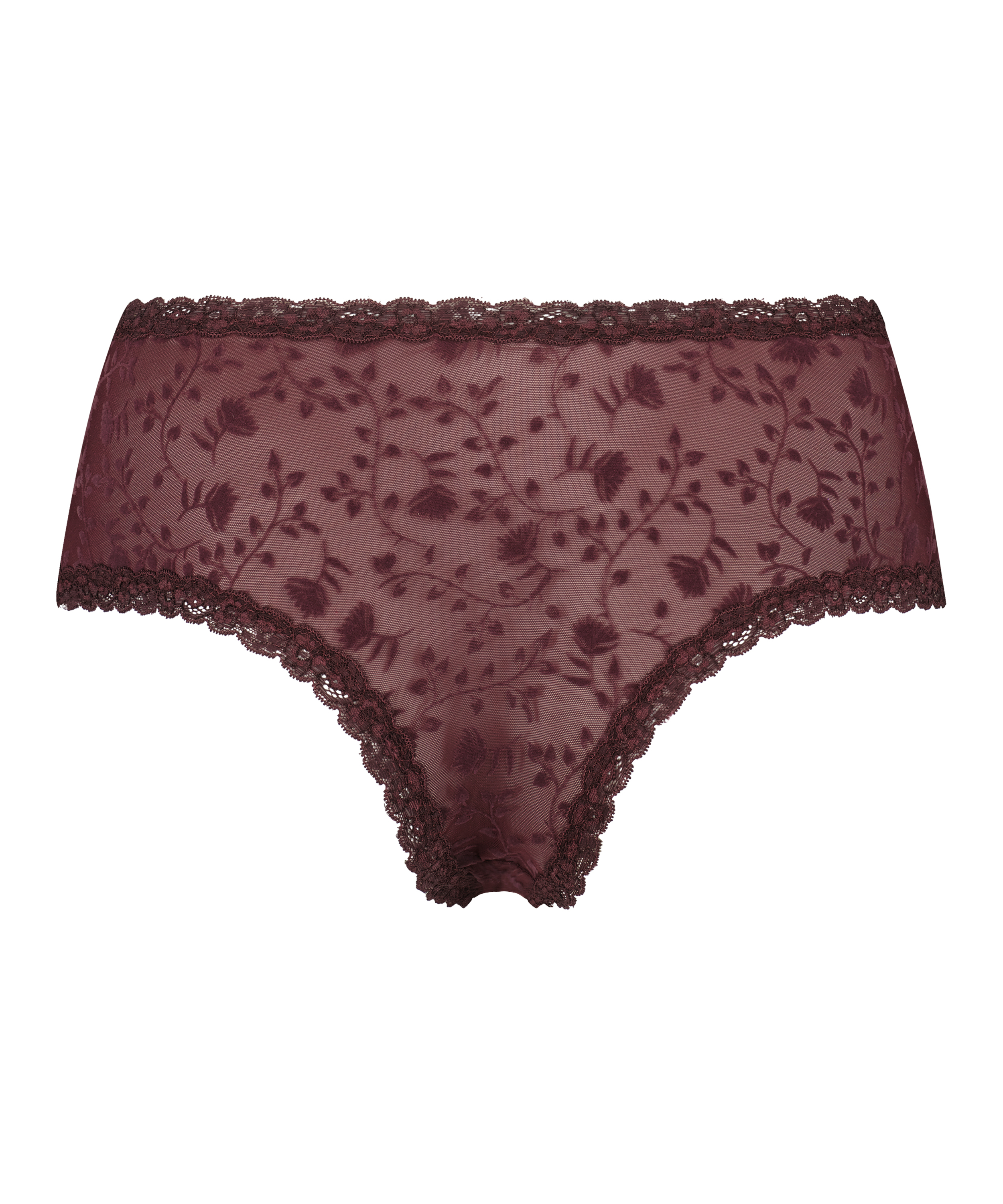 Brésilien en V Curvy, Rouge, main