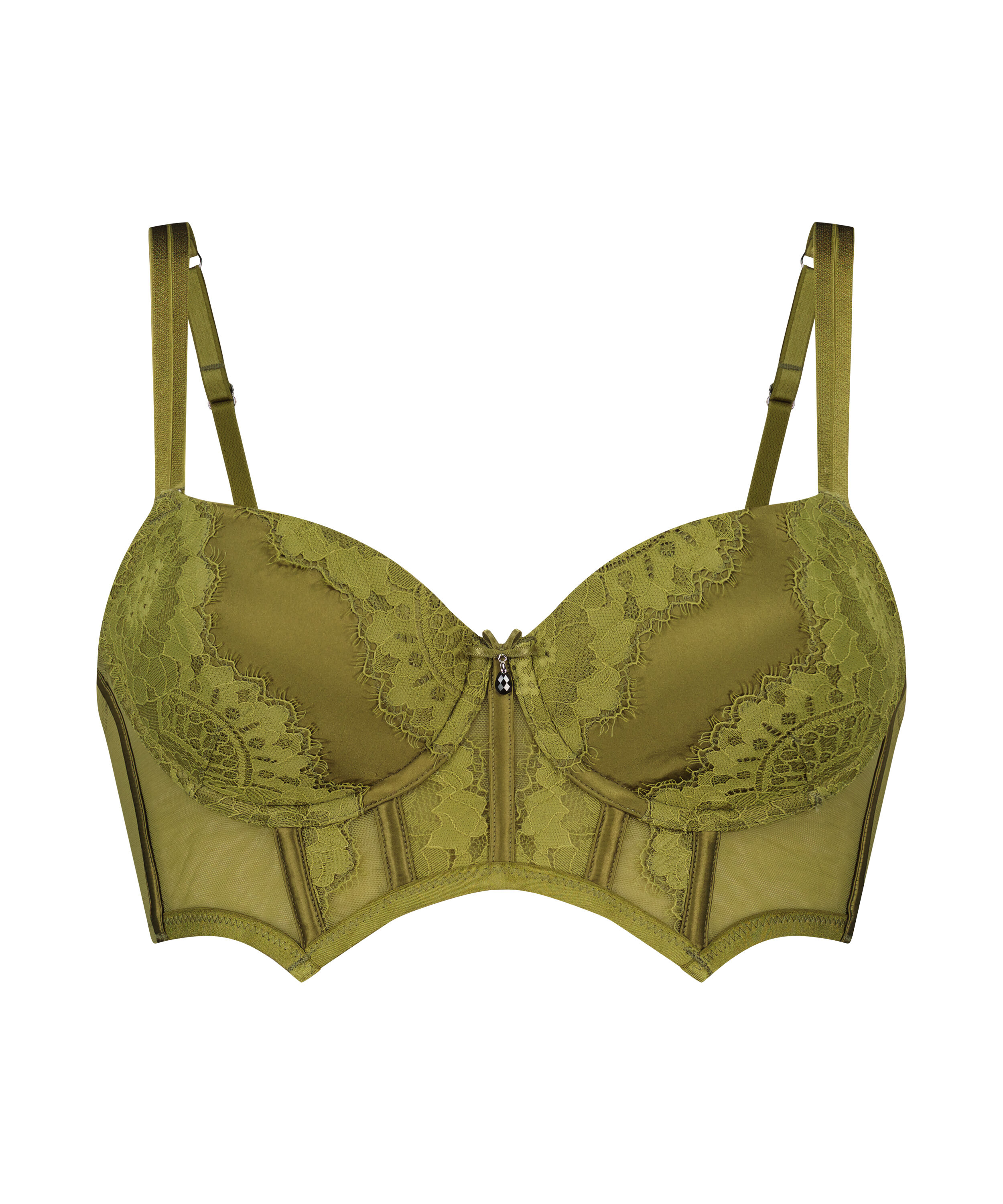 Soutien-gorge &agrave; armatures pr&eacute;form&eacute; longline Amelie, Vert