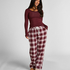 Petite pyjamabroek Flanel, Paars