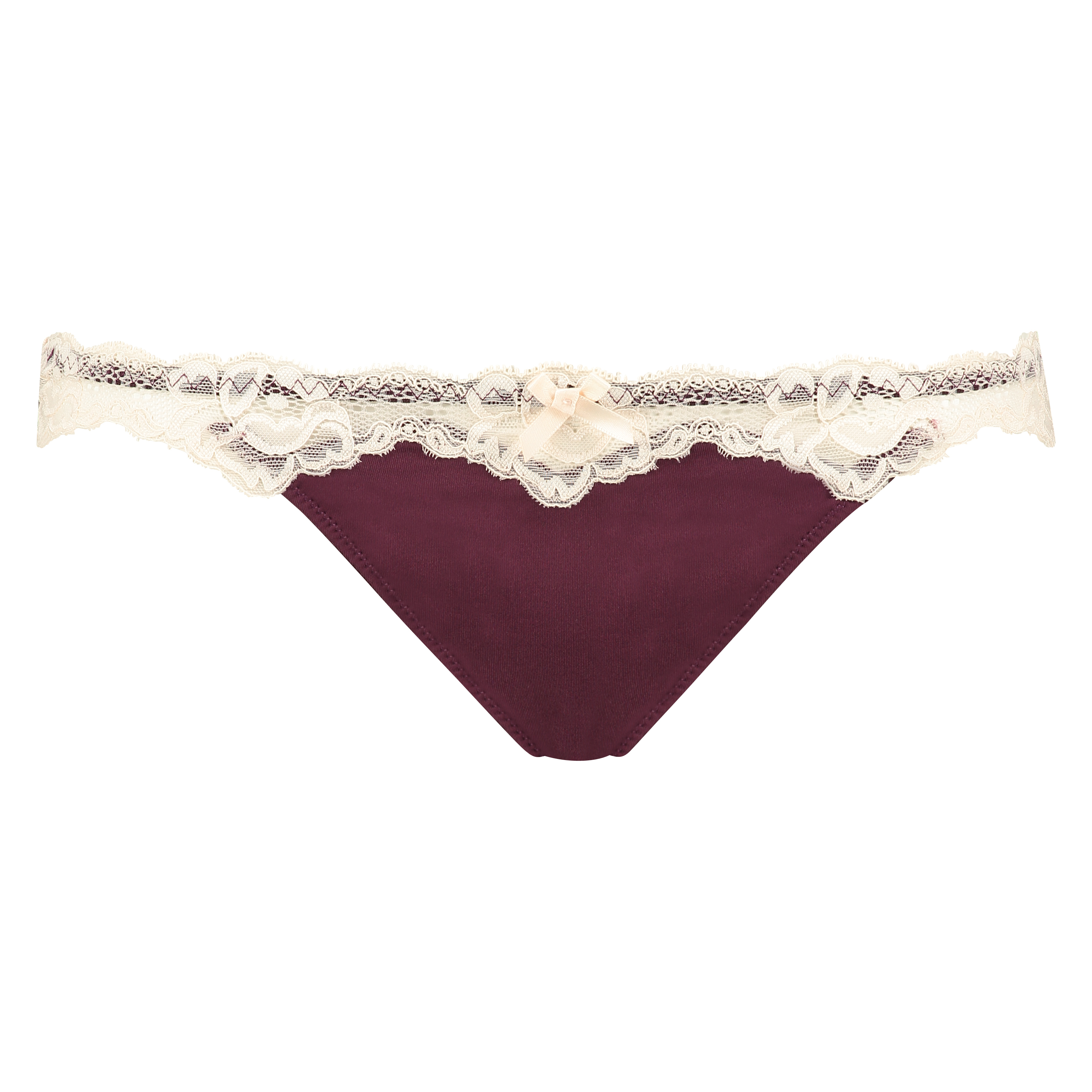 String Secret Lace, Pourpre, main