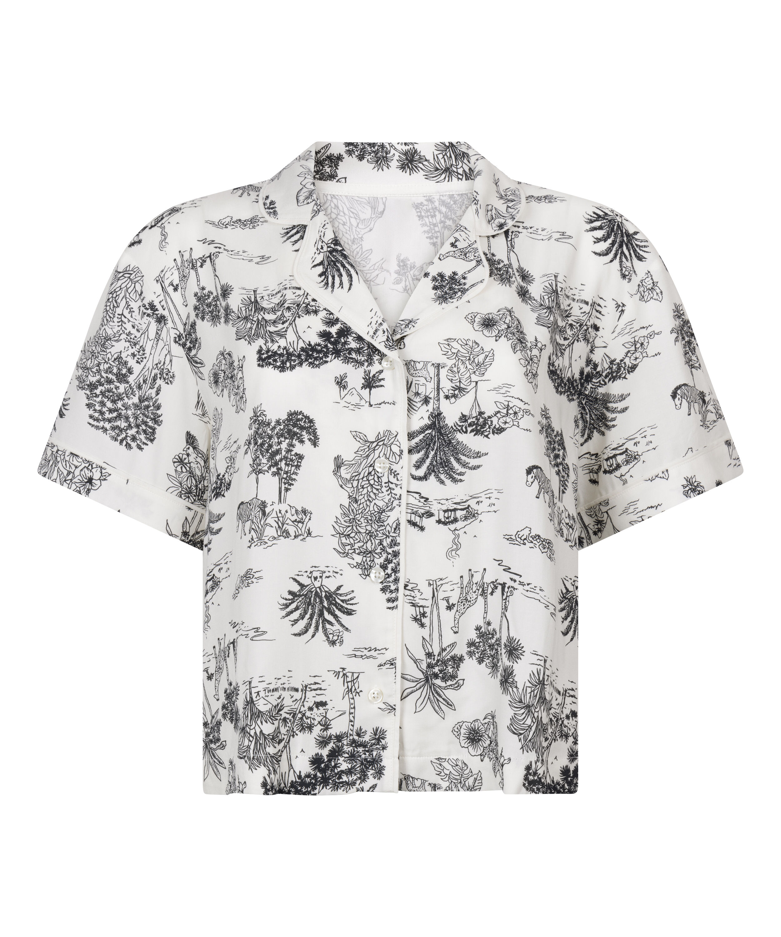 Geweven jasje met korte mouwen, Wit