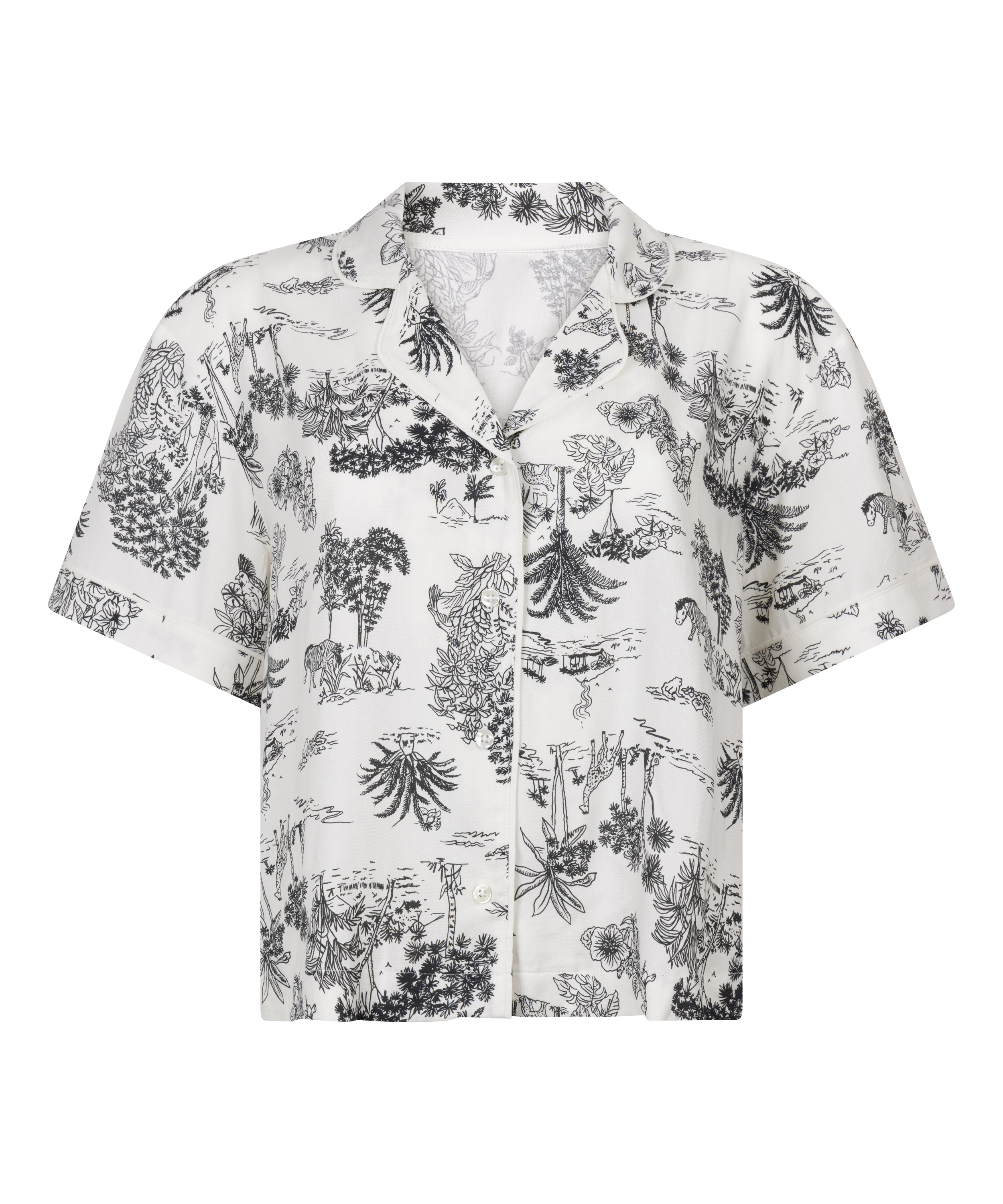 Veste tiss&eacute;e &agrave; manches courtes, Blanc, main