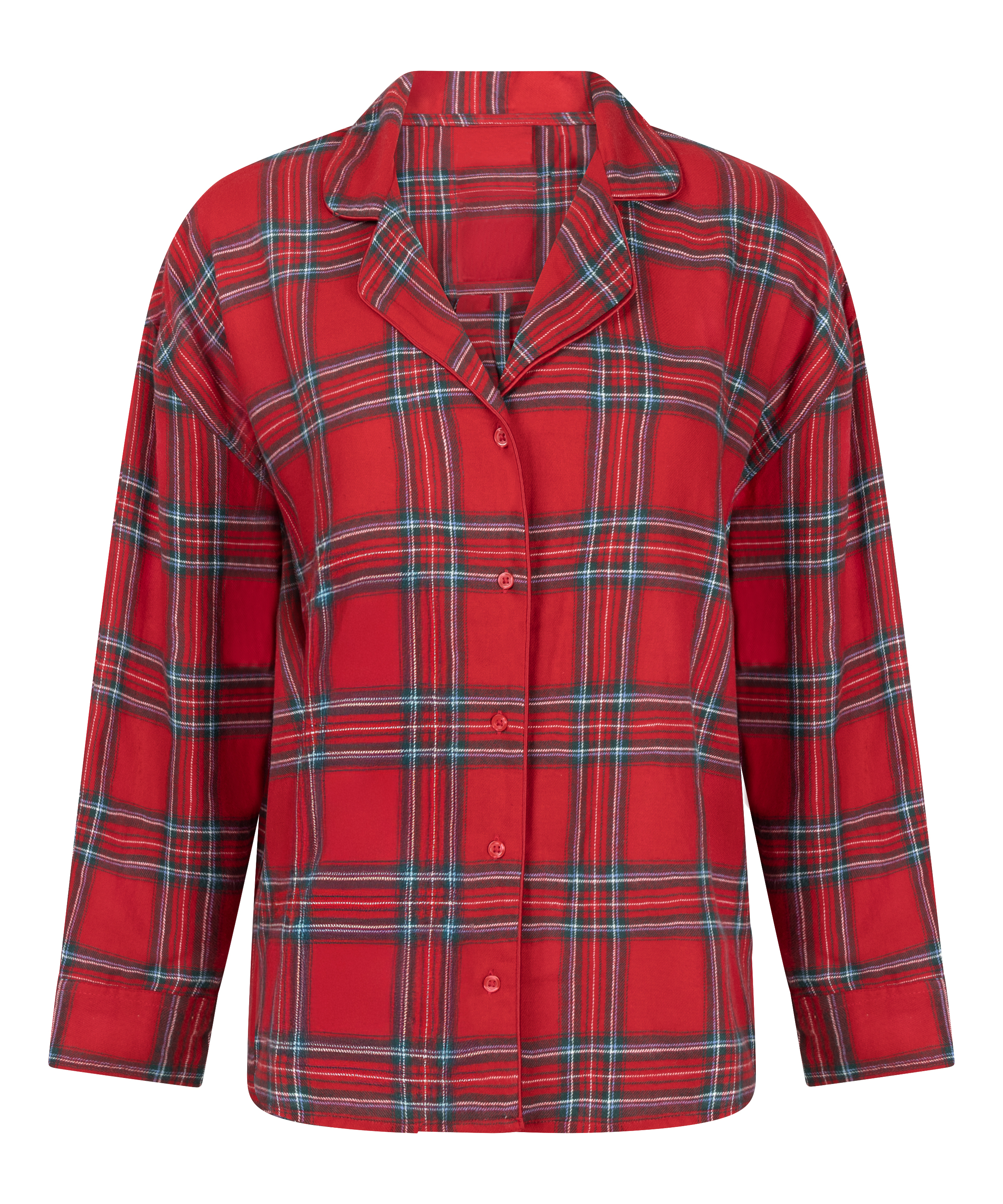 Pyjamatop Flannel, Rood, main