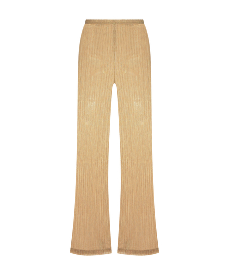 Pantalon de plage brillant Goldie, Jaune