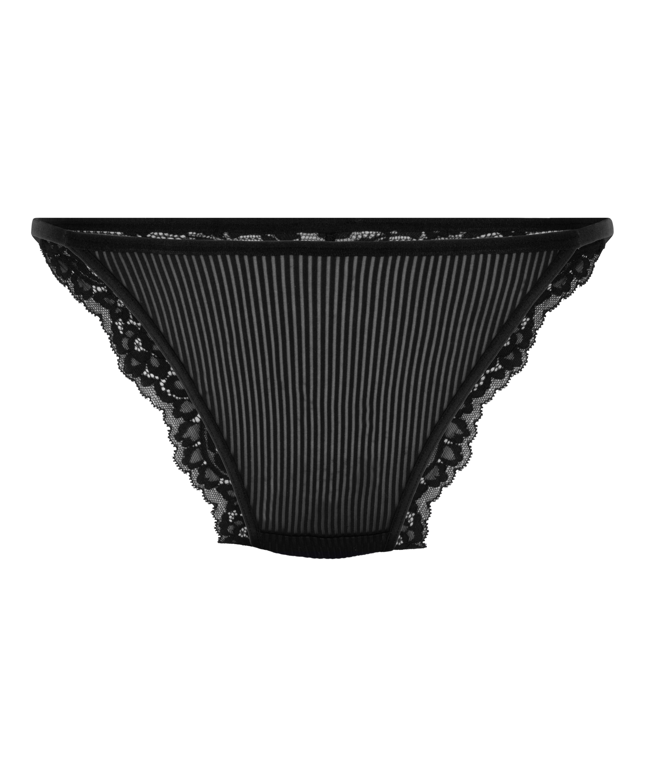 Slip brésilien jambes hautes Kaiden, Noir, main
